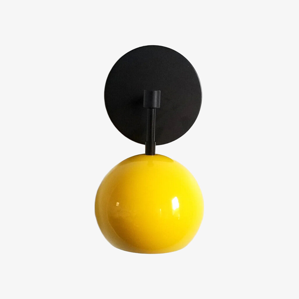 Accent Lighting Globe Wall Sconce in Sunshine Yellow