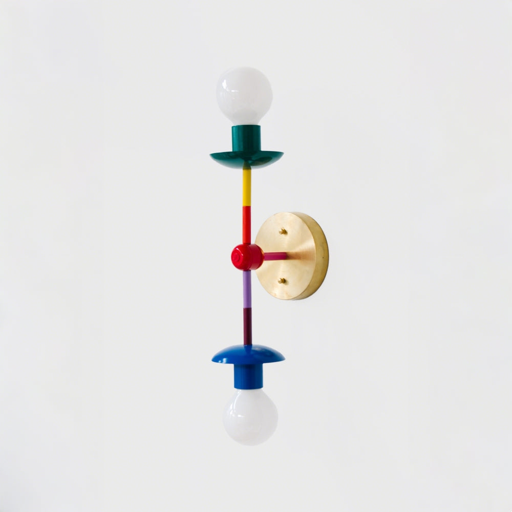 Colorful Wall Sconce - Rainbow Finish for Bedroom & Hallway Lighting