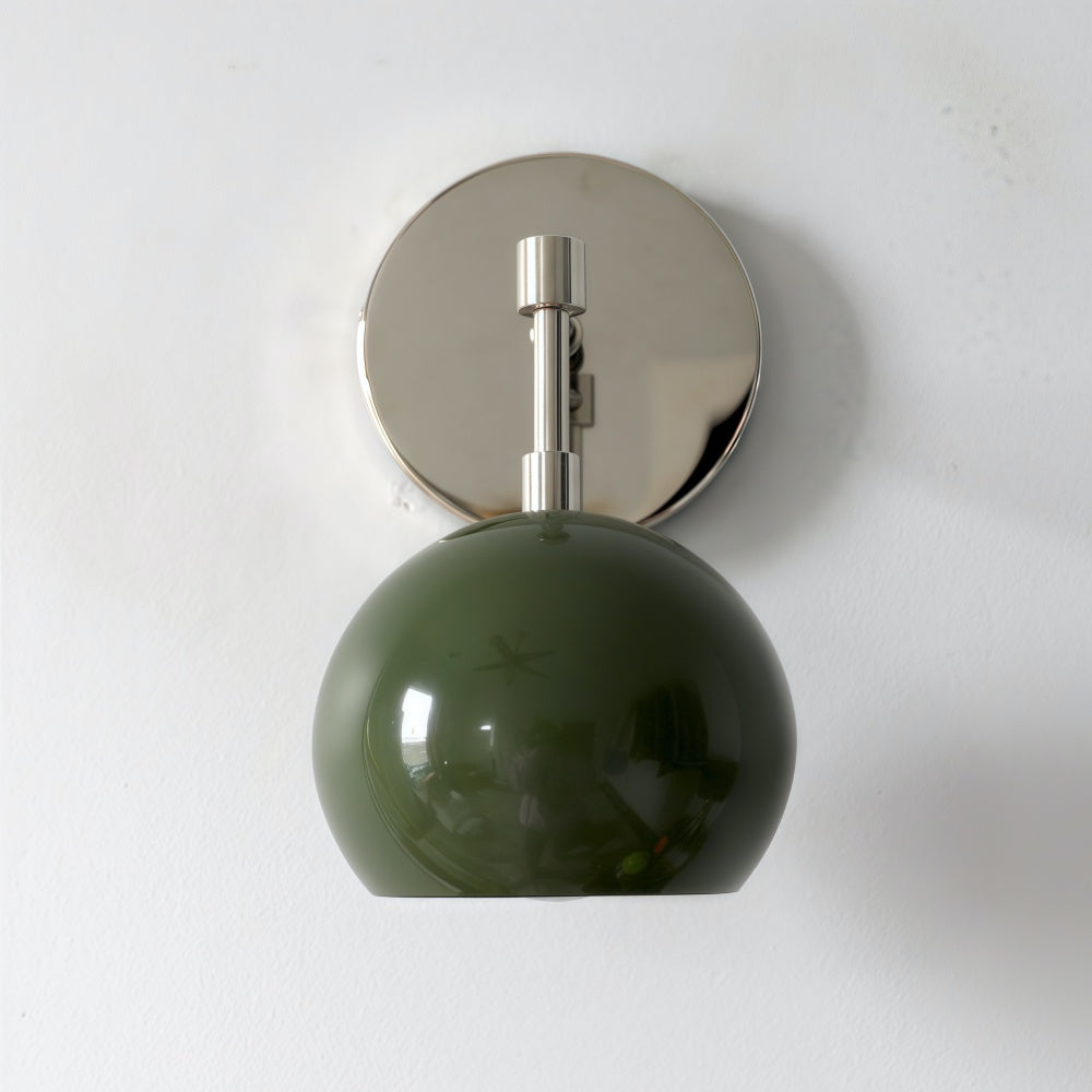 Olive Green Wall Sconce - Mid-Century Modern Accent Lighting