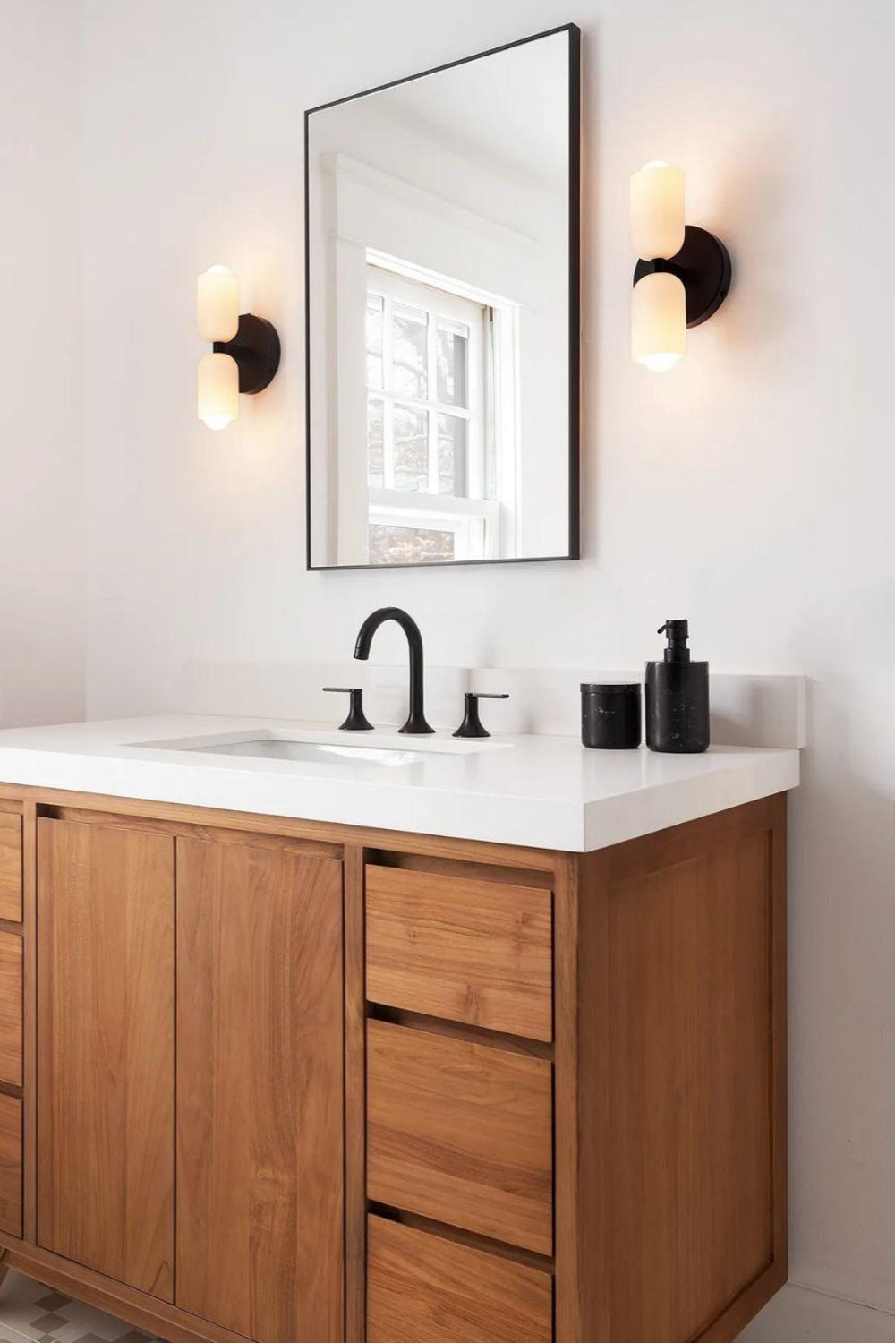 Double head macaroon color up and down wall sconce