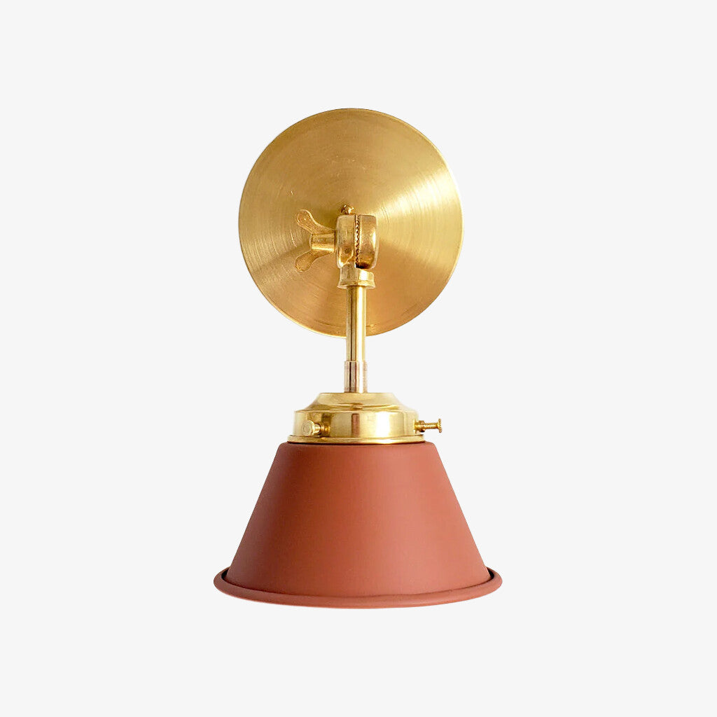 Modern Cone With Elegant Swivel Mechanism Brass Wall Lamp