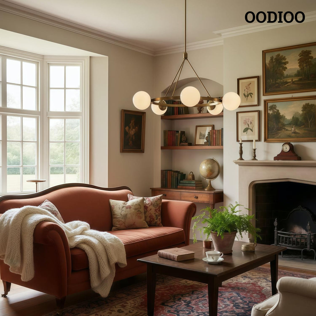 Brelia Elegant Modern Globe Chandelier - Multi Heads Light Fixture for Residential and Commercial Spaces