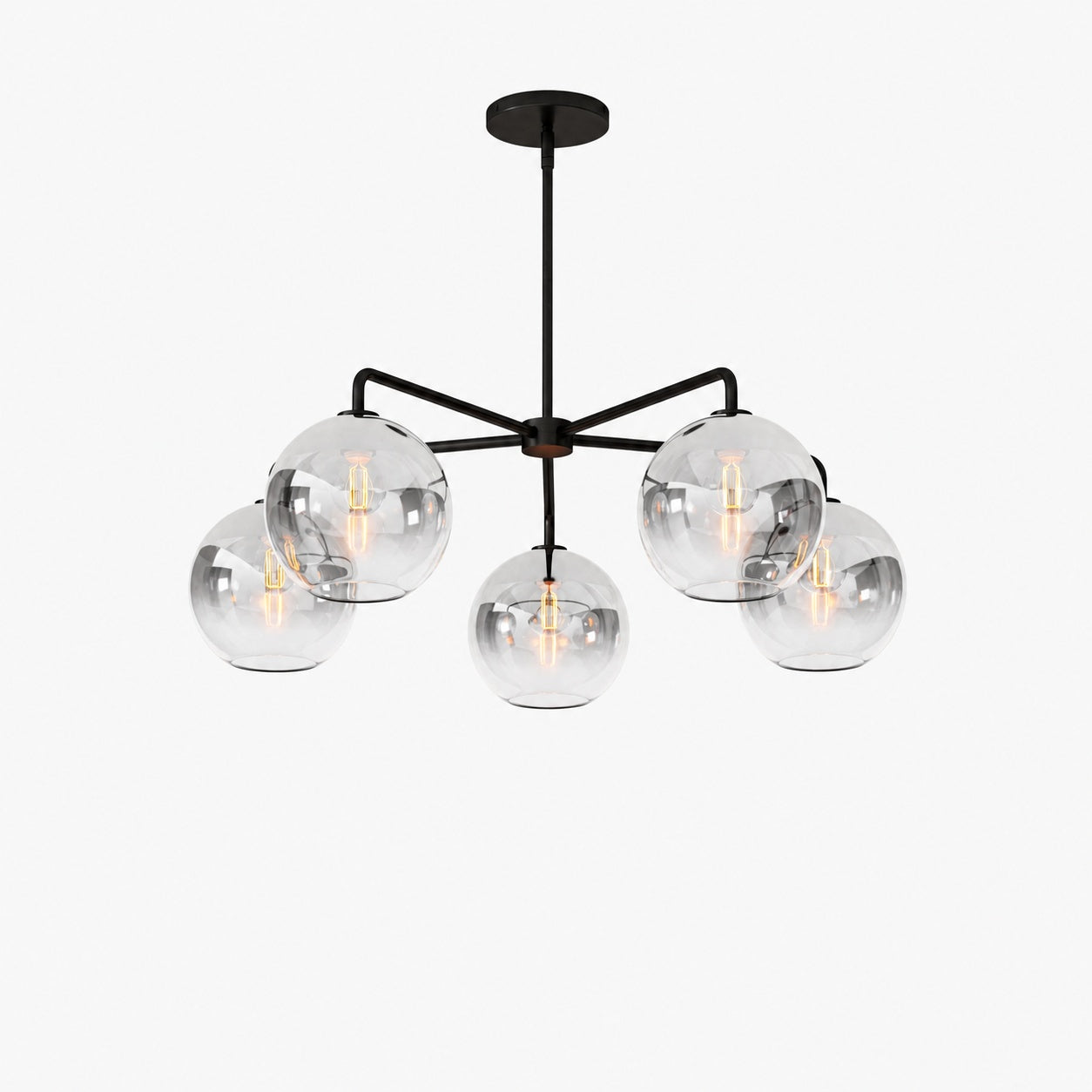 Selvion Elegant 5-Light Globe Chandelier – Modern Glass Pendant Lighting Fixture