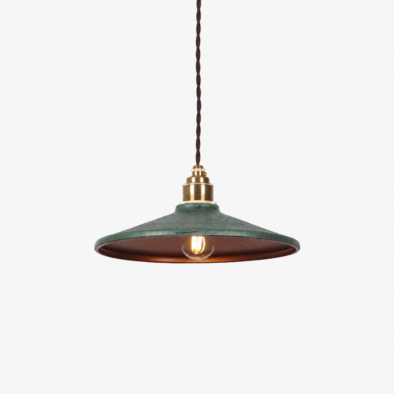 Rustic Saucer Shade Pendant Light