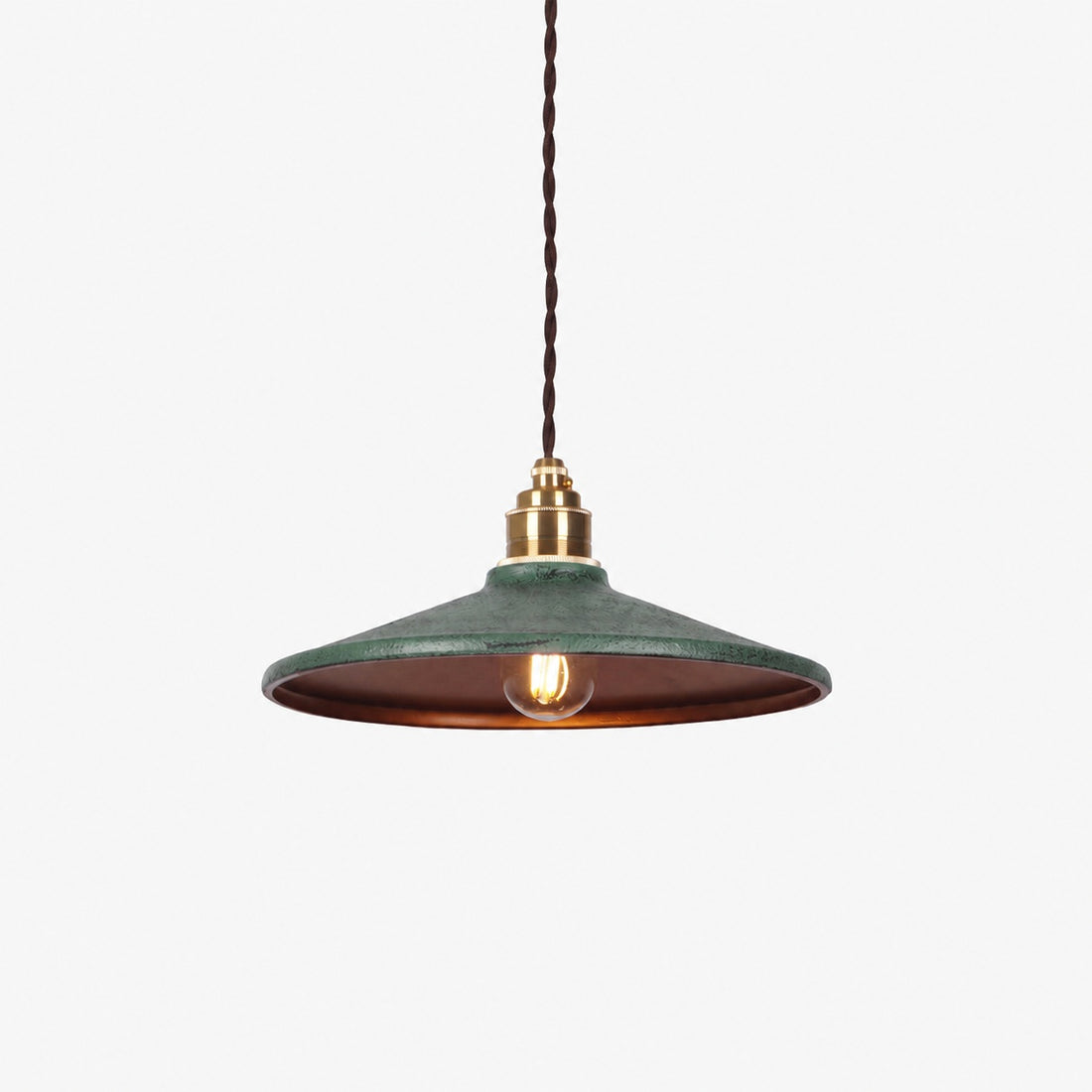 Rustic Saucer Shade Pendant Light