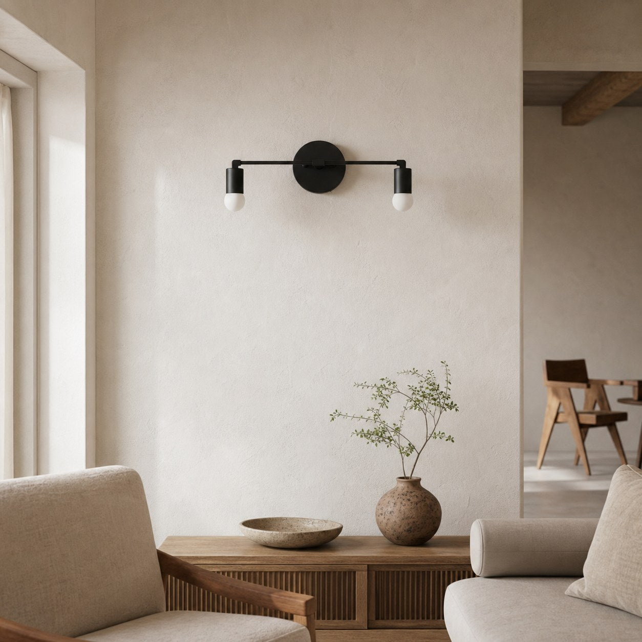 Mobilux Line industrial Bathroom Vanity Light - Minimalist Wall Sconce - Elegant Fixture