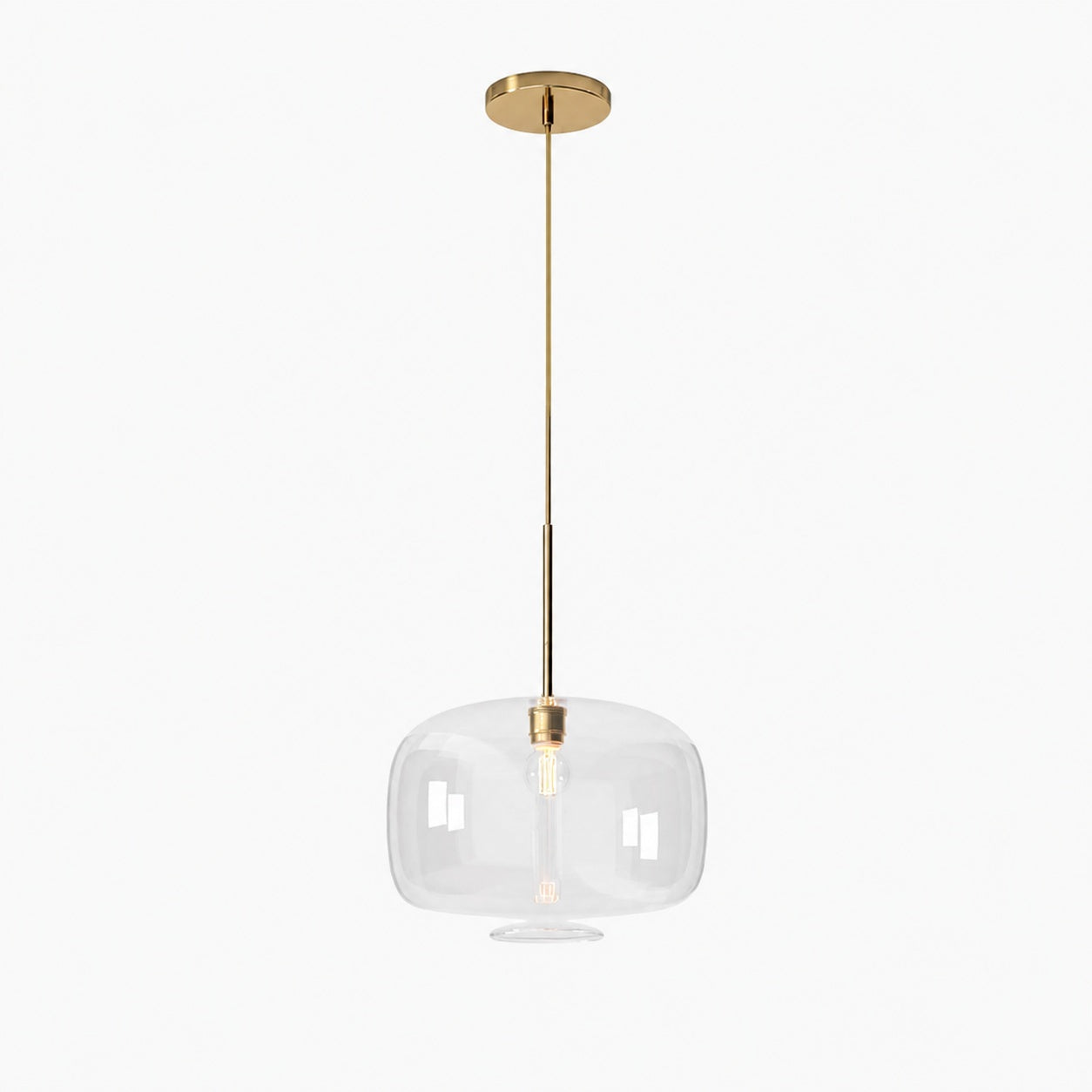 Lumivelle Pebble Pendant Light - Adjustable Glass Shade - Modern Lighting