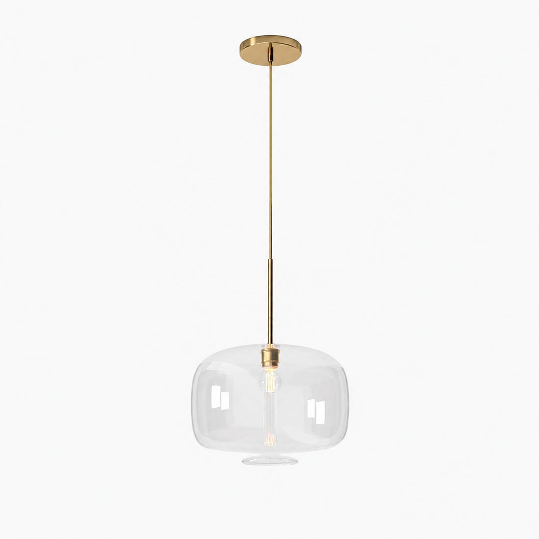 Lumivelle Pebble Pendant Light - Adjustable Glass Shade - Modern Lighting