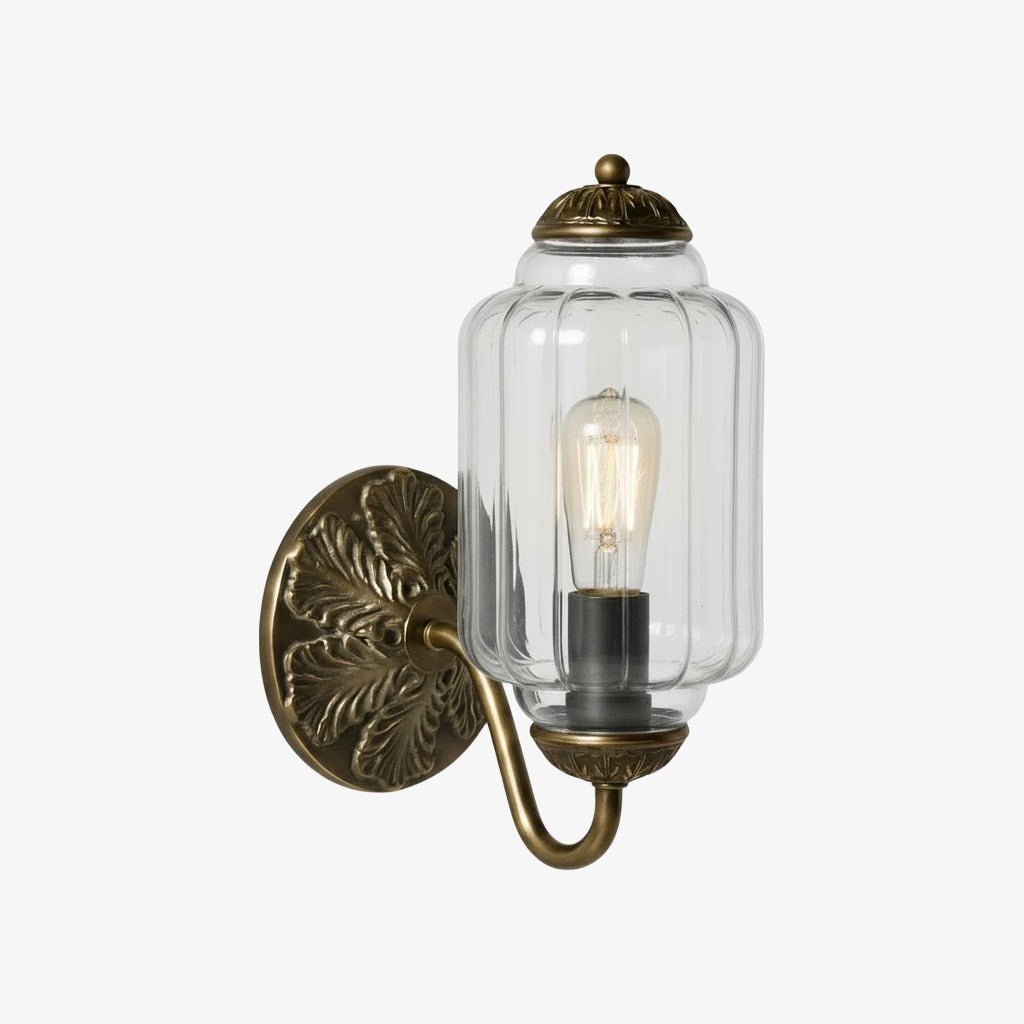 Eloise Brass Wall Sconce – Elegant Milk Glass Vintage Lighting