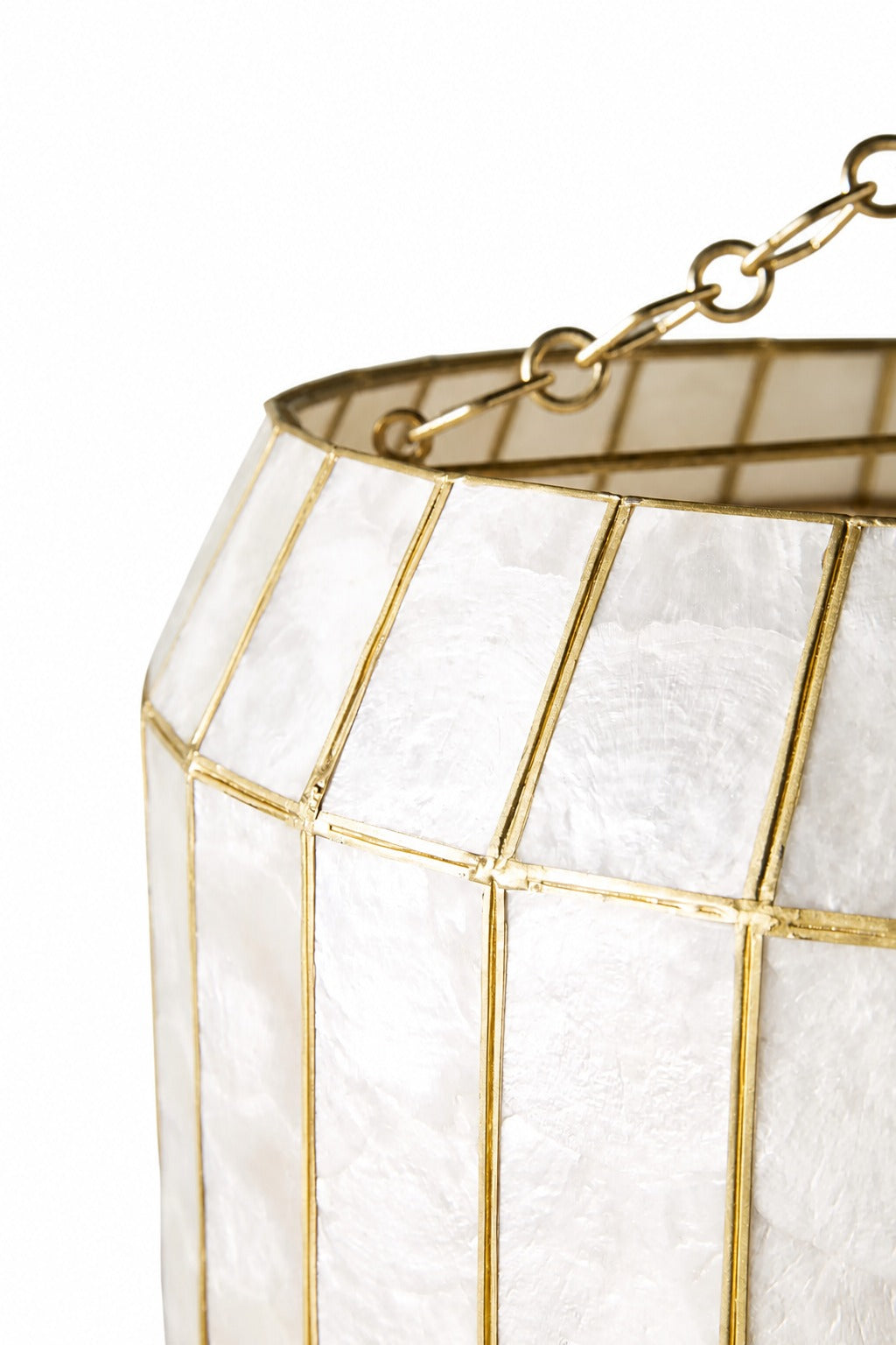 Lumica Capiz Faceted Pendant Light - Elegant Natural Shell Design