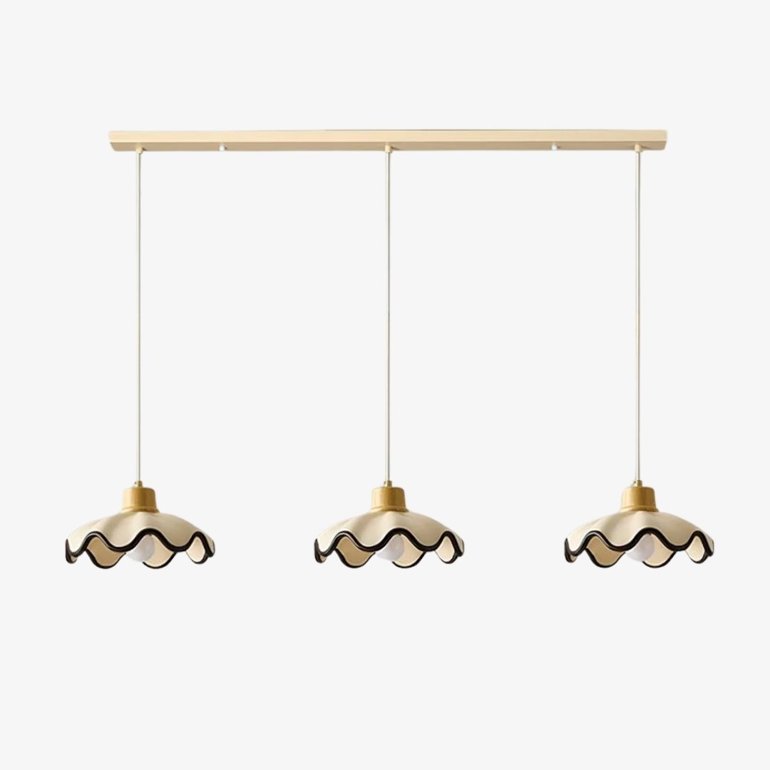 Moliro Scalloped Pendant Light - Modern Wavy Lighting for Dining Room