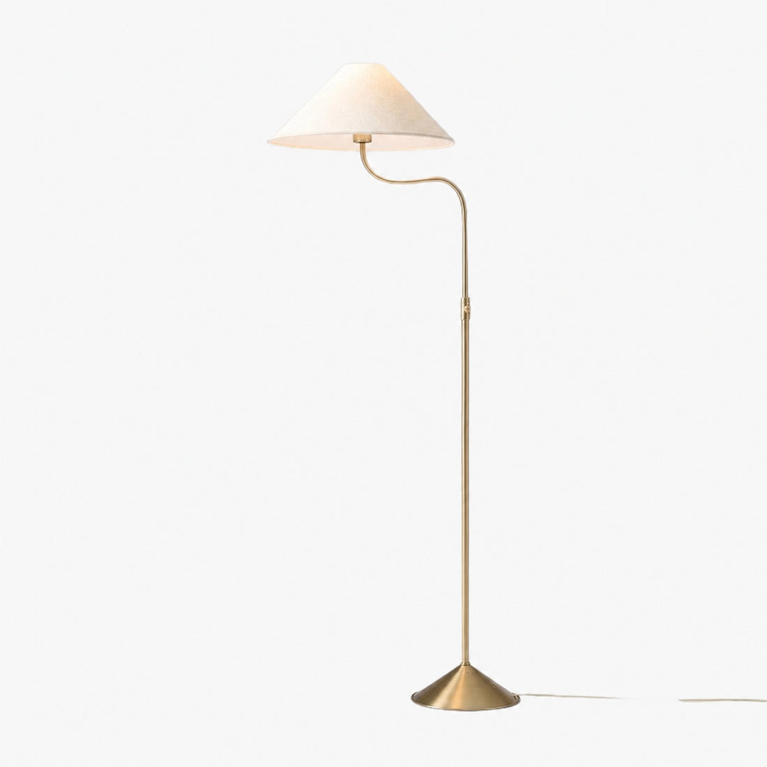 Fibura Elegant Floor Lamp Linen Shade Champagne Bronze – Add Warmth