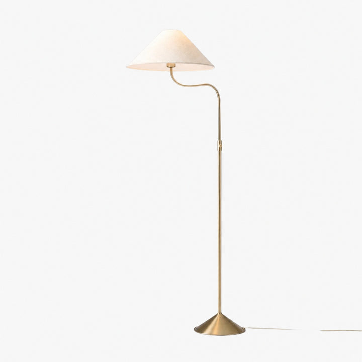 Fibura Elegant Floor Lamp Linen Shade Champagne Bronze – Add Warmth