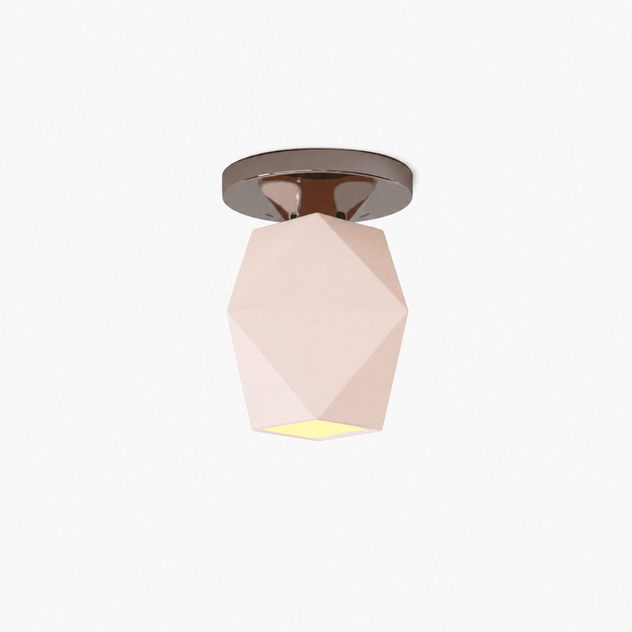 Talvior Sculptural Flush Mount Ceiling Light – Faceted Glass for Modern Interiors