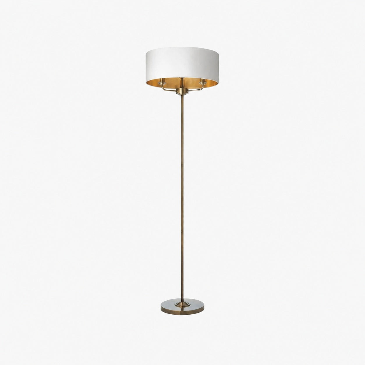 Tela Drum Shade Floor Lamp - Contemporary Fabric Standing Lamp for Home Office