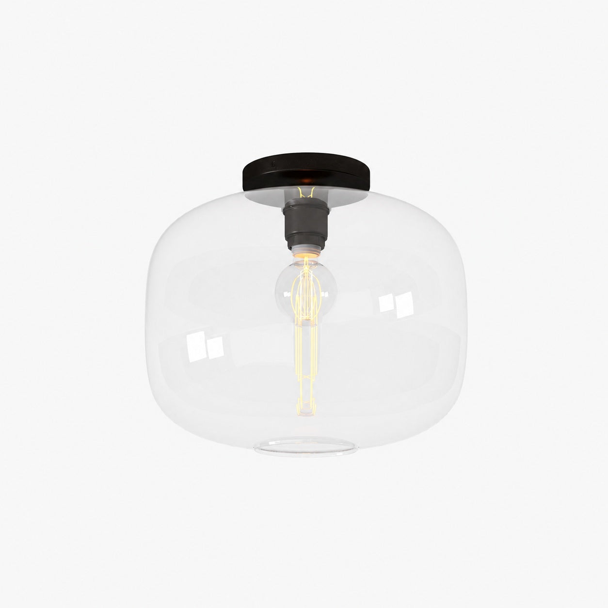Lumivelle Sculptural Flush Mount Light – Modern Glass Ceiling Lamp