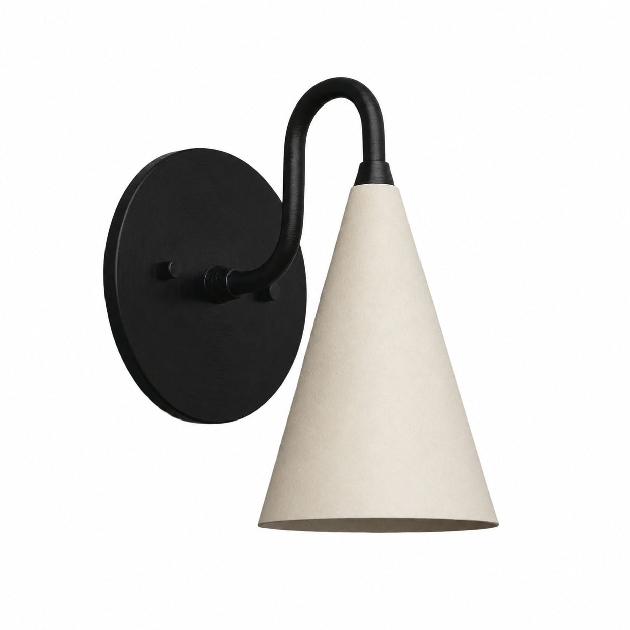 Curva Metal Cone Shade Sconce – Vintage Brass Wall Light for Entryway or Stairwell