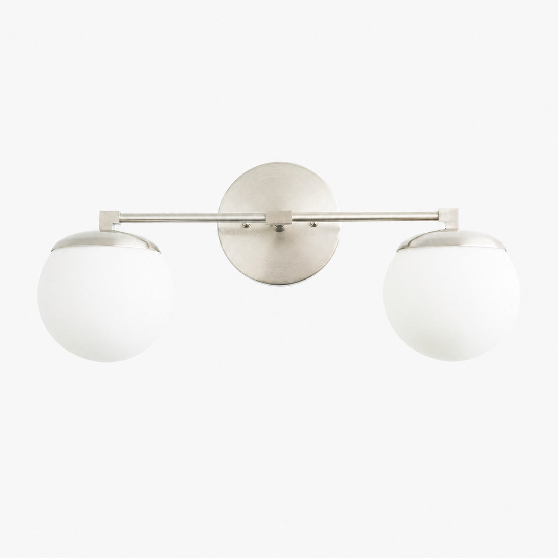 Glorica Glass Vanity Light - Art Deco Brass Wall Globe Fixture Modern