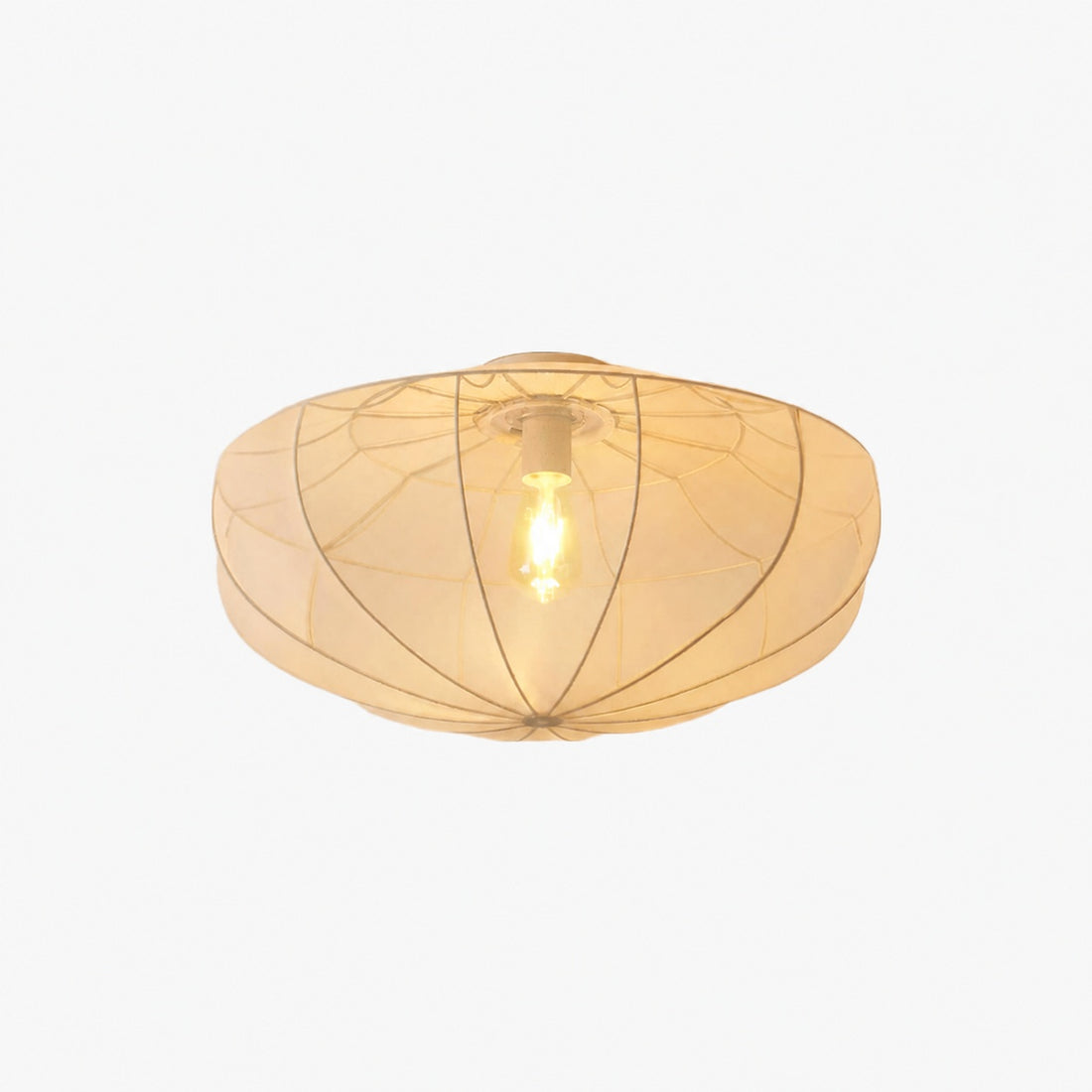 Lumifil Draped Mesh Ceiling Light – Boho Rustic Textured Shade Lamp for Living Room or Bedroom