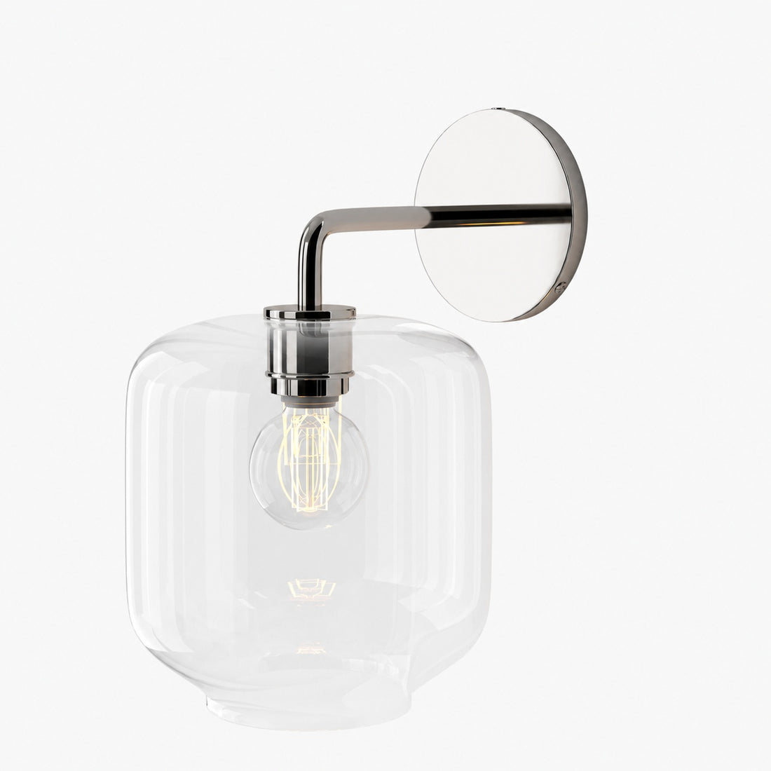 Lumivelle Pebble Sconce - Stylish Wall Light - Glass & Metal, Energy Efficient