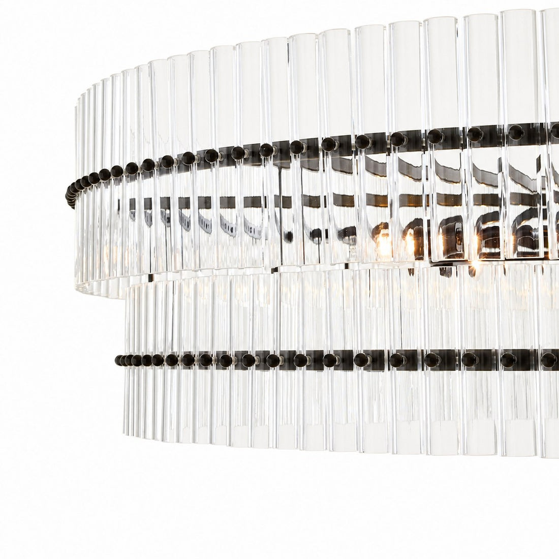 Lumora Crystal Pendant Light – Elegant Tumbled Brass & Cut Glass