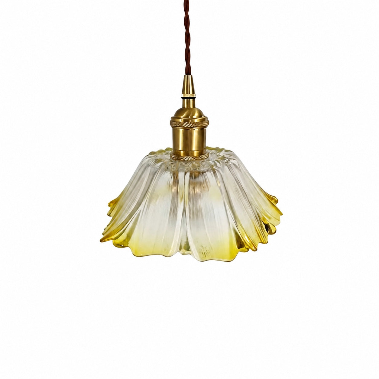 Blossix Elegant Art Pendant Lamp - Glass Flower Shade Design for Living or Dining Room N24