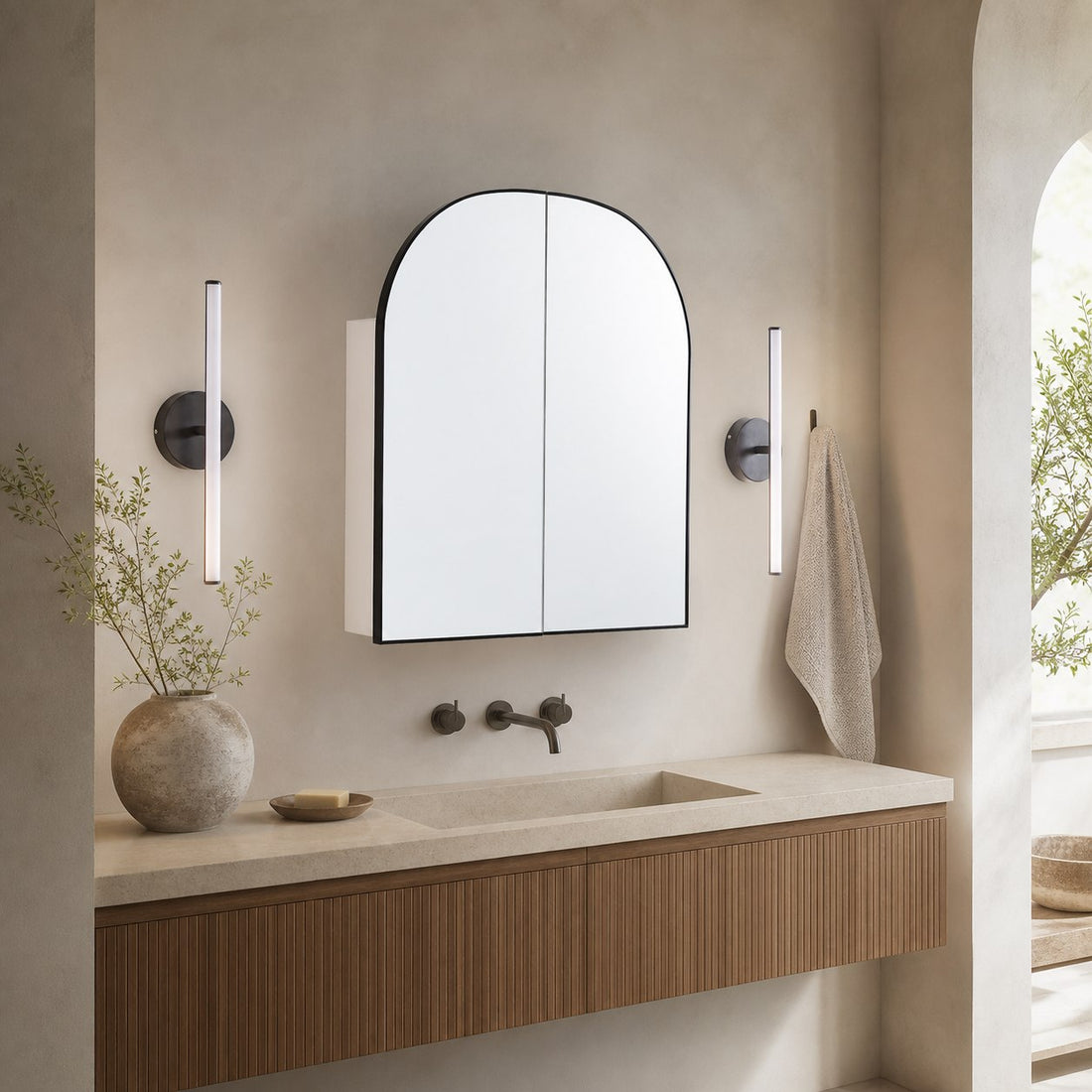 Voro Modern LED Wall Sconce - Metal Bathroom & Hallway Lighting Fixture