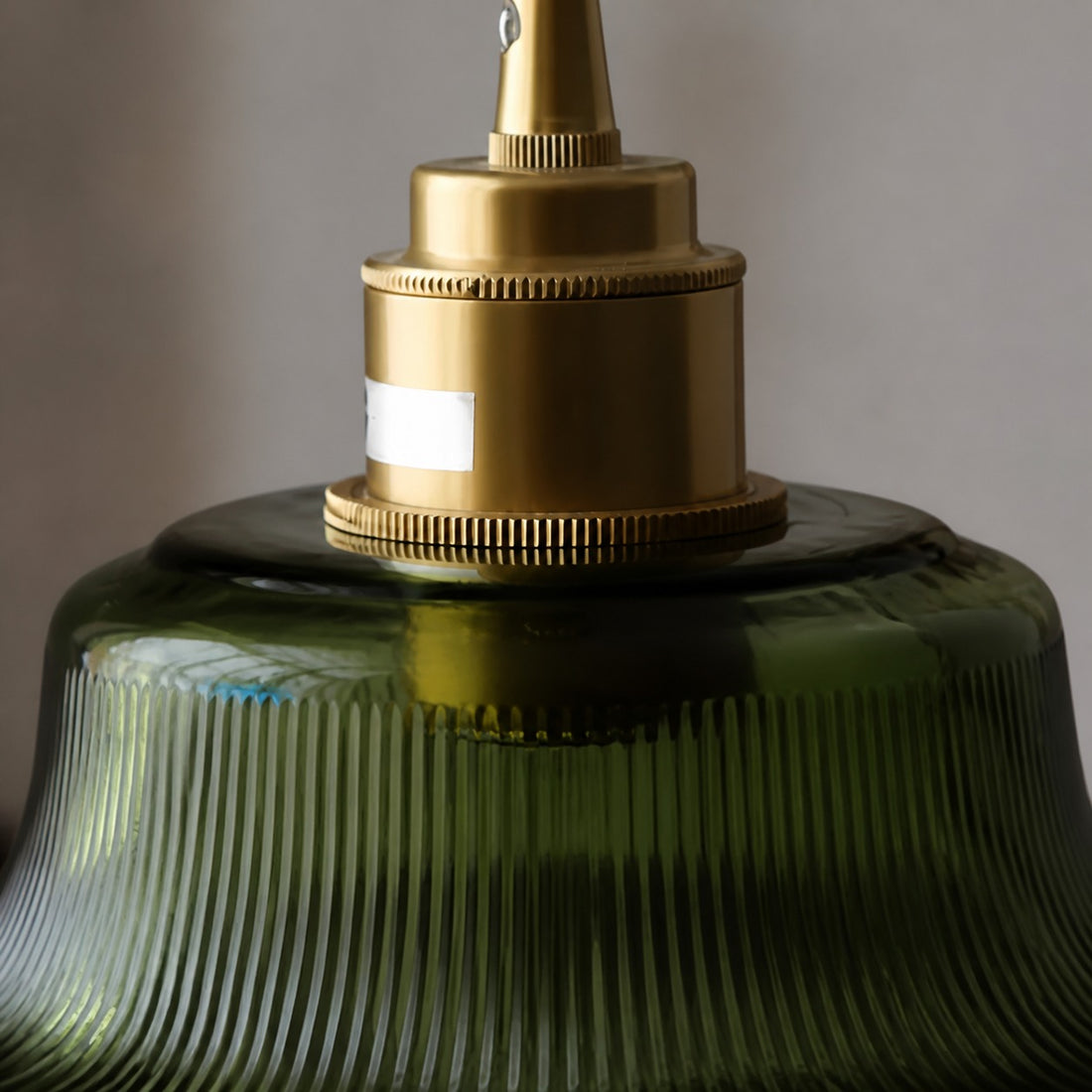 Ribilux Ribbed Pendant Light - Vintage Glass and Metal for Kitchen and Dining Room