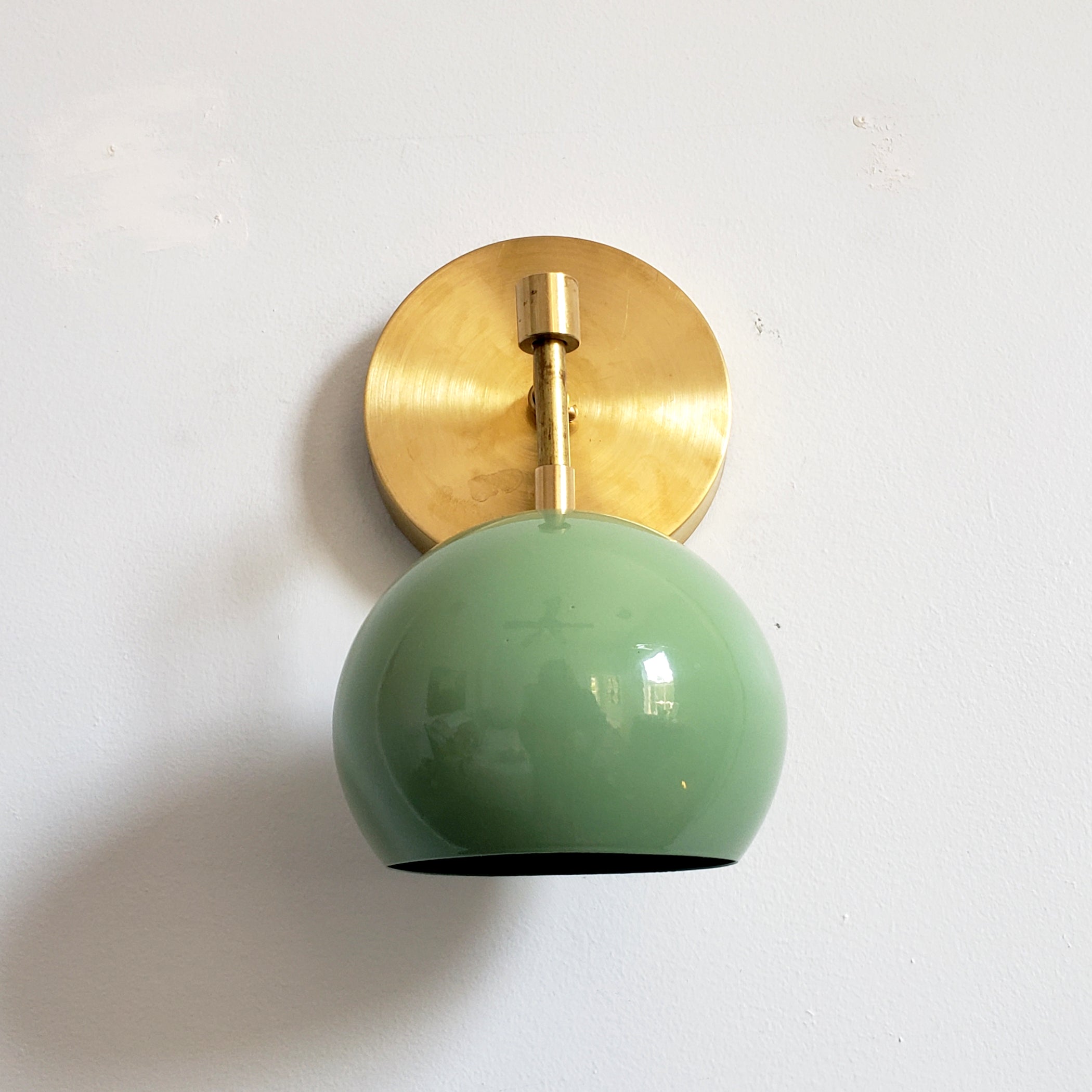 Vintage Inspired Spring Green Globe Wall Sconce