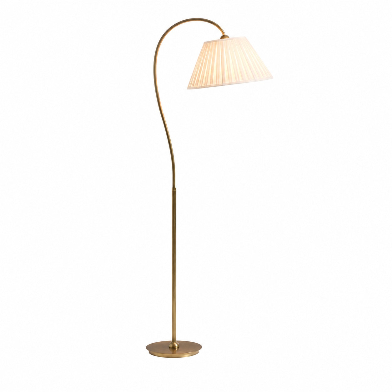 Luvora Pleated Shade Floor Lamp - Adjustable Linen Light in Farmhouse Style