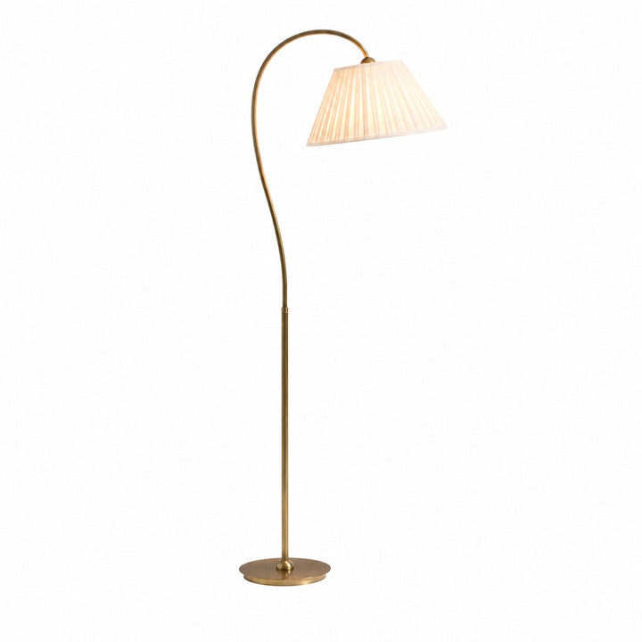 Luvora Pleated Shade Floor Lamp - Adjustable Linen Light in Farmhouse Style
