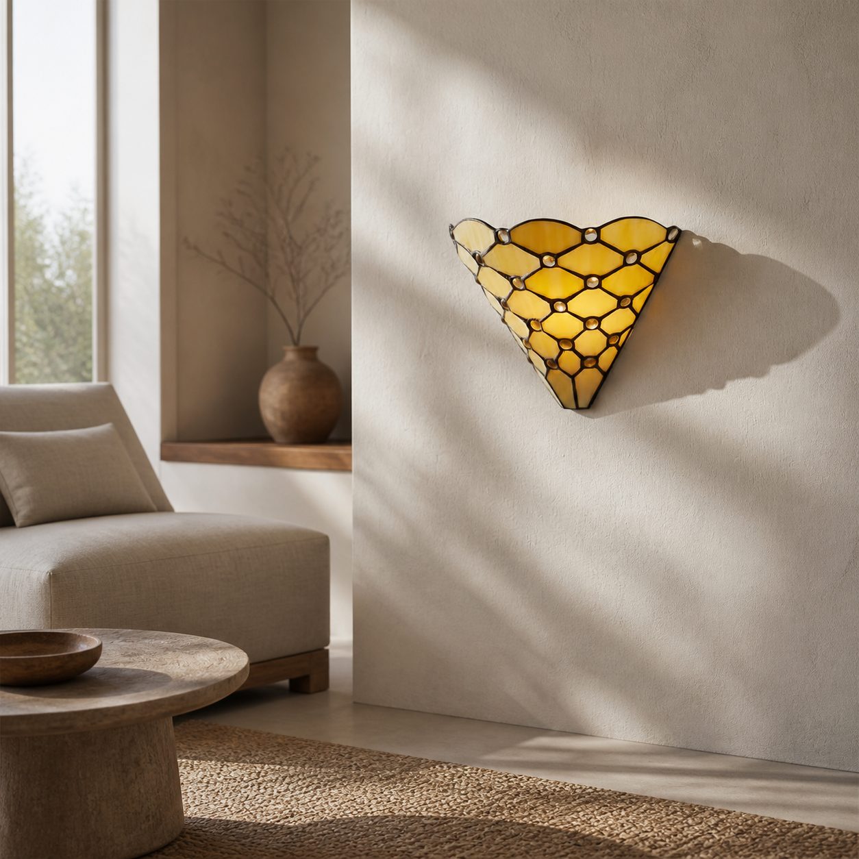 TF Pearl Elegant Glass Wall Light – Wall Sconce for Lounge Bedroom or Hallway