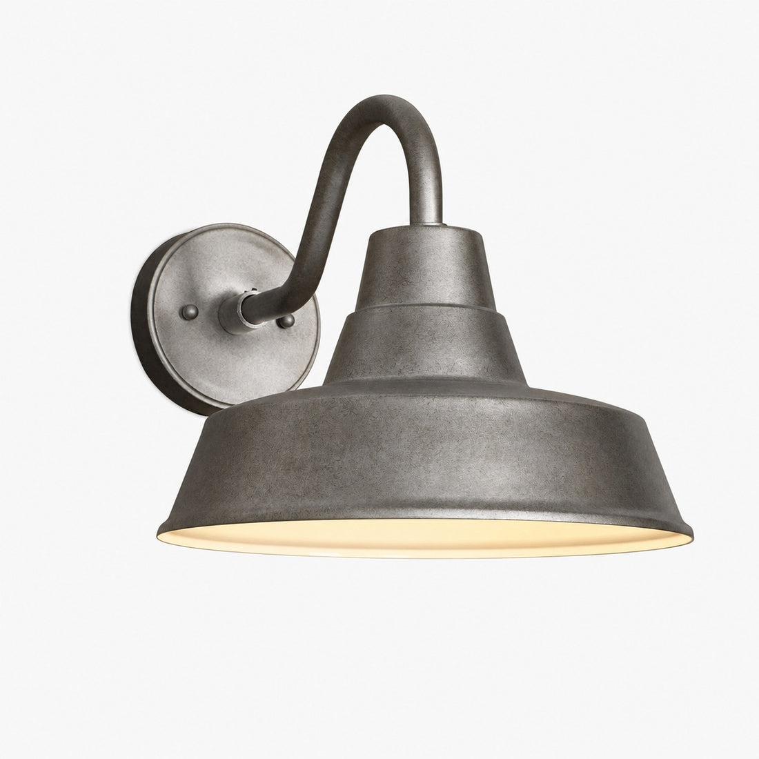 Korvi Outdoor Metal Sconce - Aluminum Pewter Wall Light