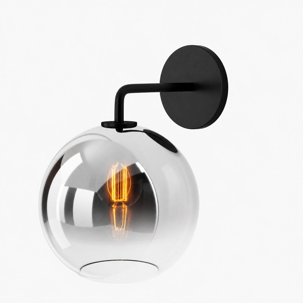 Selvion Artistic Globe Sconce Light - Handcrafted Glass Sculptural Wall Fixture