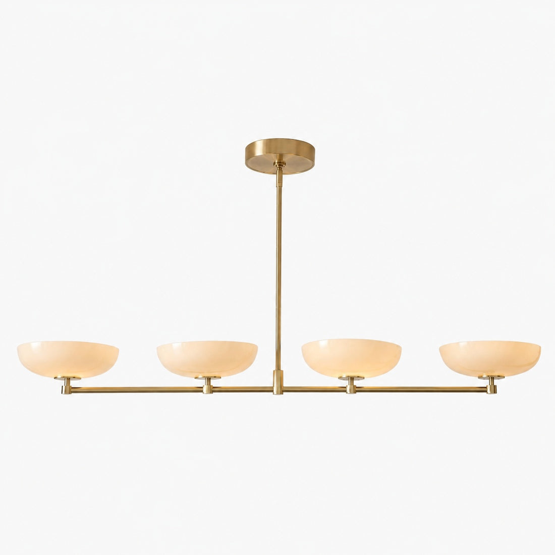 Vega Glass Mid-Century Modern Globe Chandelier with Glass Shades for Dining Room and Kitchen Island