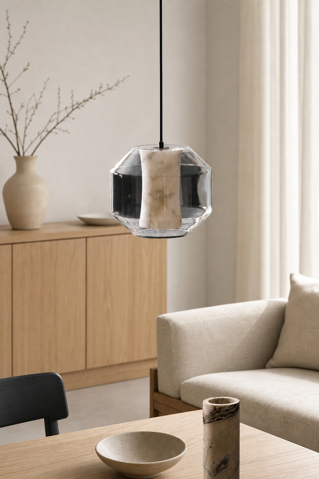 Glass Alabaster Pendant Lamp