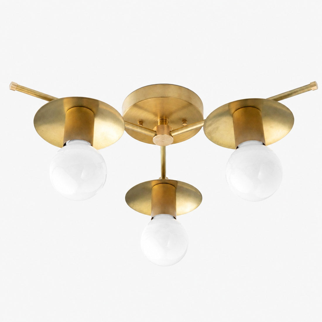 Radiro Globe Industrial Art Deco Light - Unfinished Brass Chandelier with Backsplashes