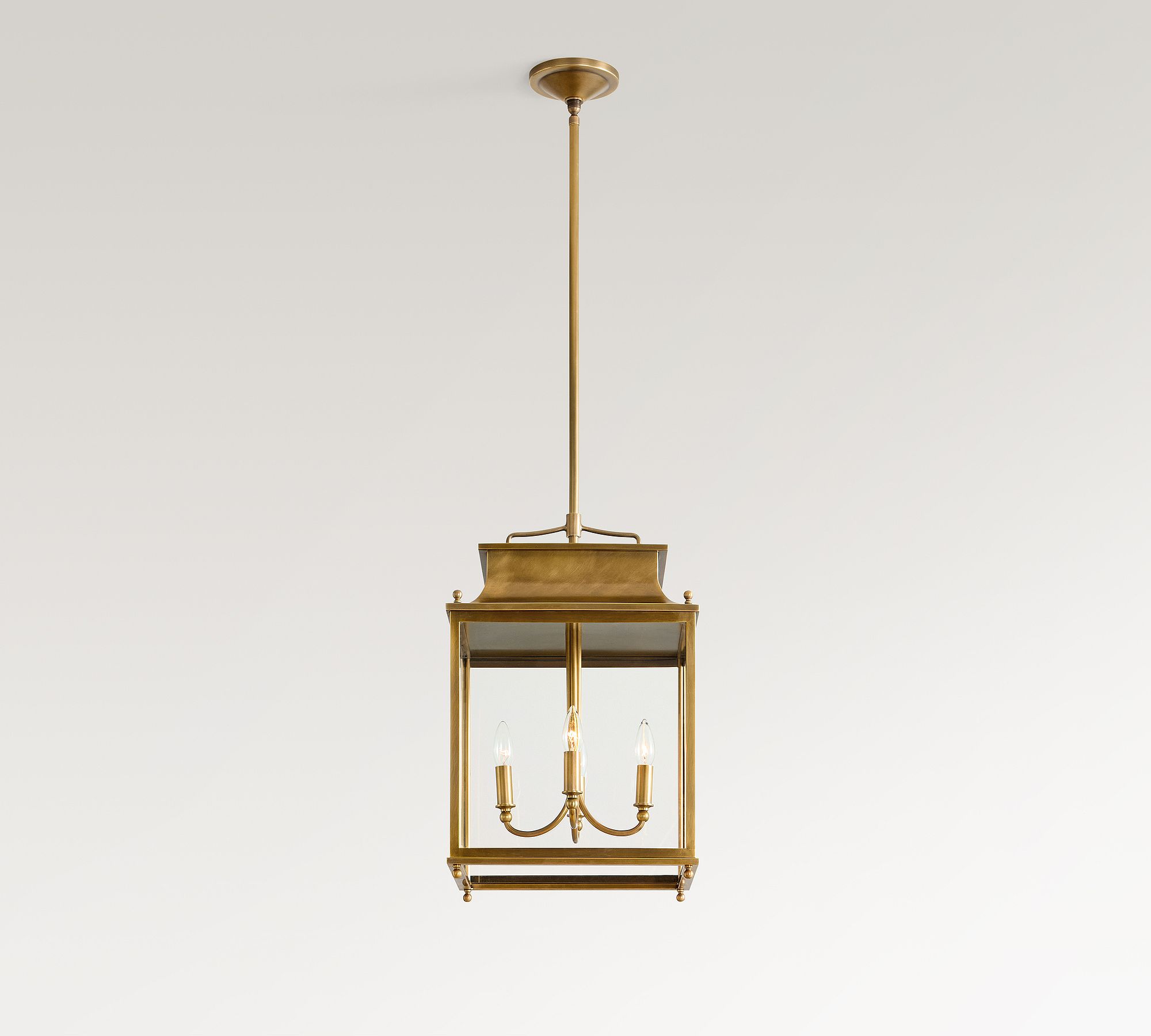 Yolvira Modern Outdoor Lantern Pendant - Metal Hanging Light for Exteriors