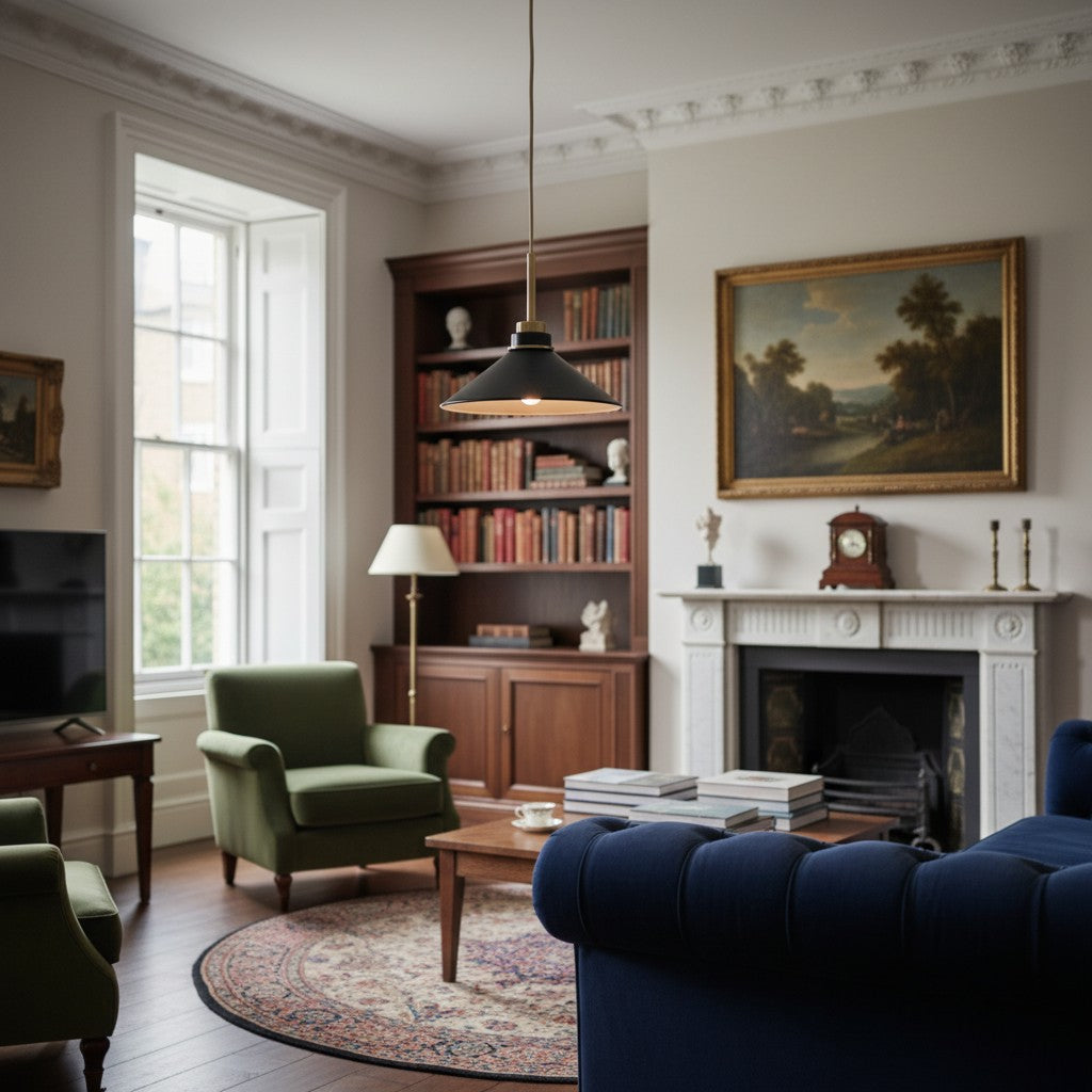 Aurenza Modern Farmhouse Pendant Light - Adjustable Shade for Warm Ambiance