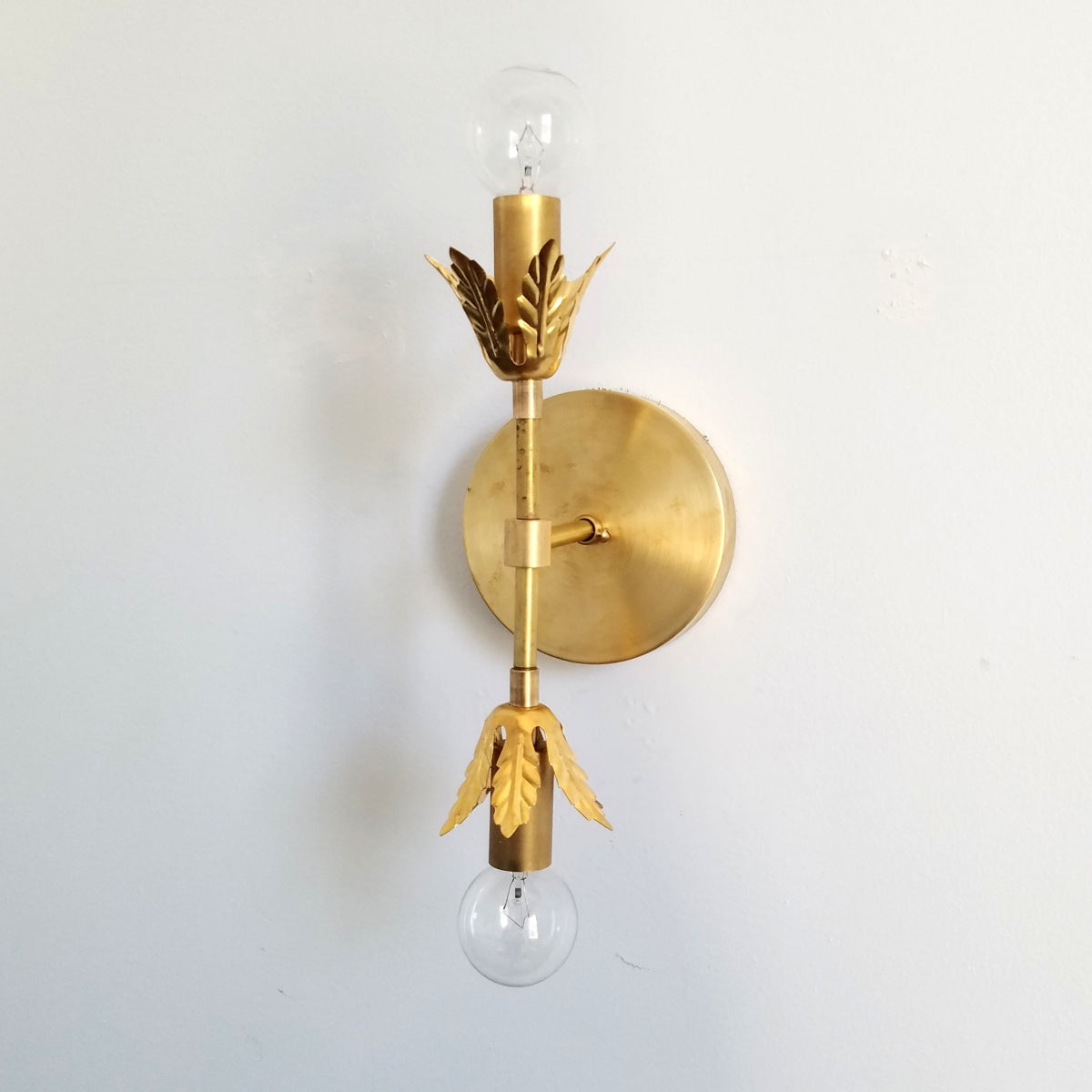 Romantic Polished Copper Wall Sconce - Modern Gilded Accent Light