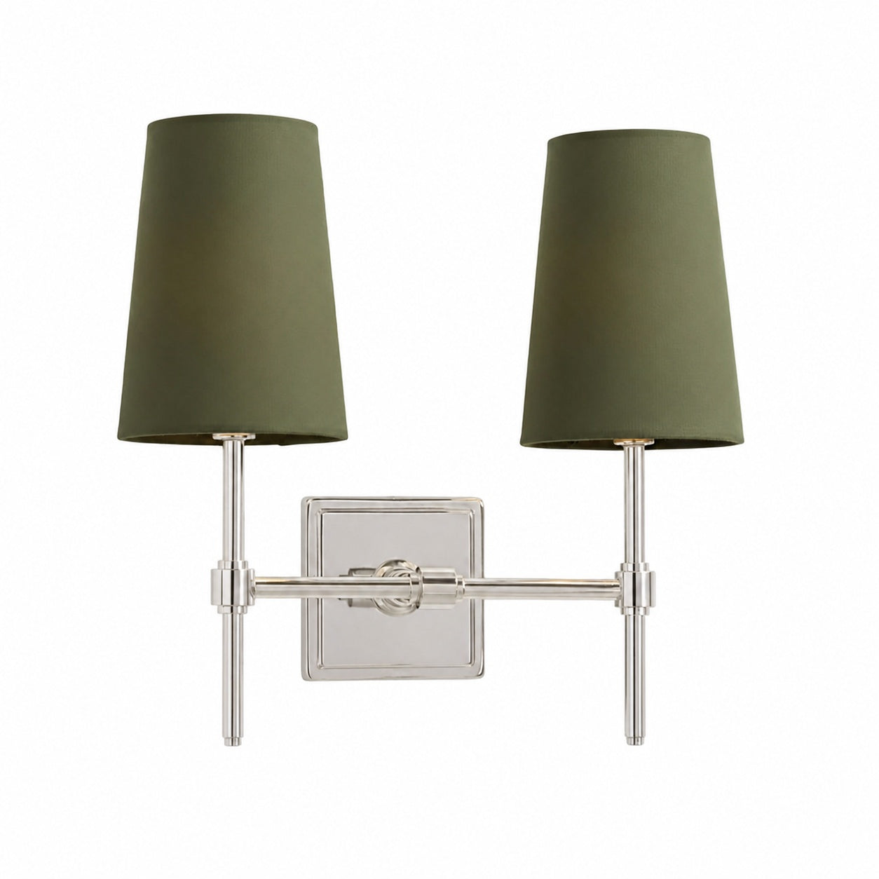 Derlina White Linen Shades Wall Lamp – Retro Metal Multi-Head Lighting Fixture