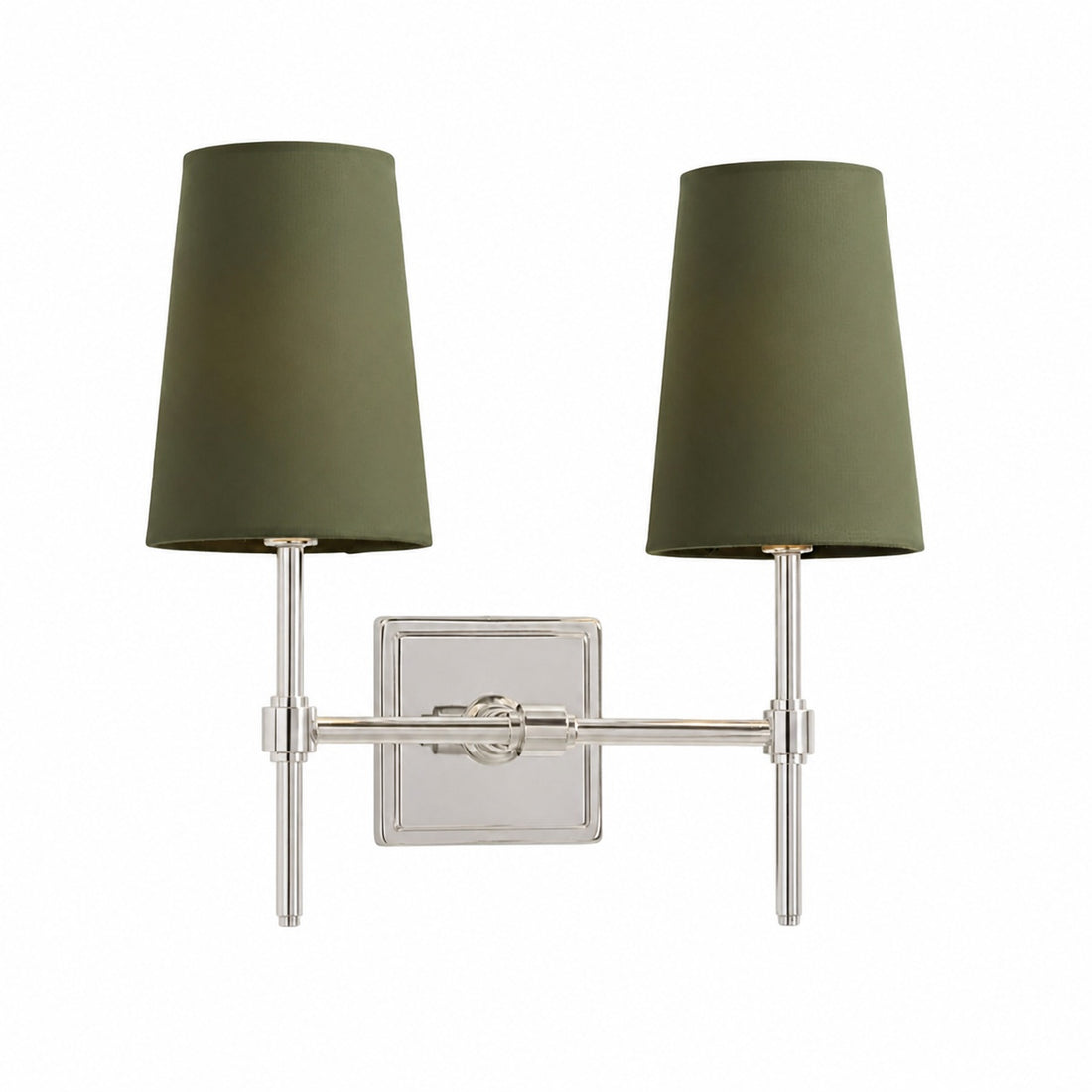 Derlina White Linen Shades Wall Lamp – Retro Metal Multi-Head Lighting Fixture