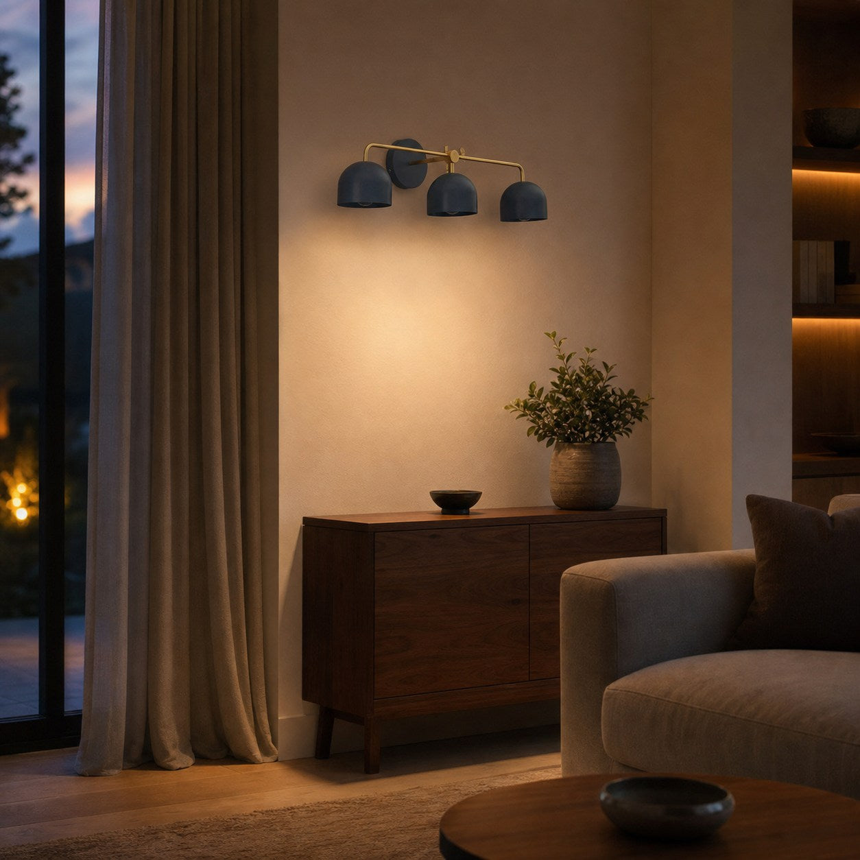 Metio Dome Farmhouse Vanity Wall Light Colorful Metal Sconce
