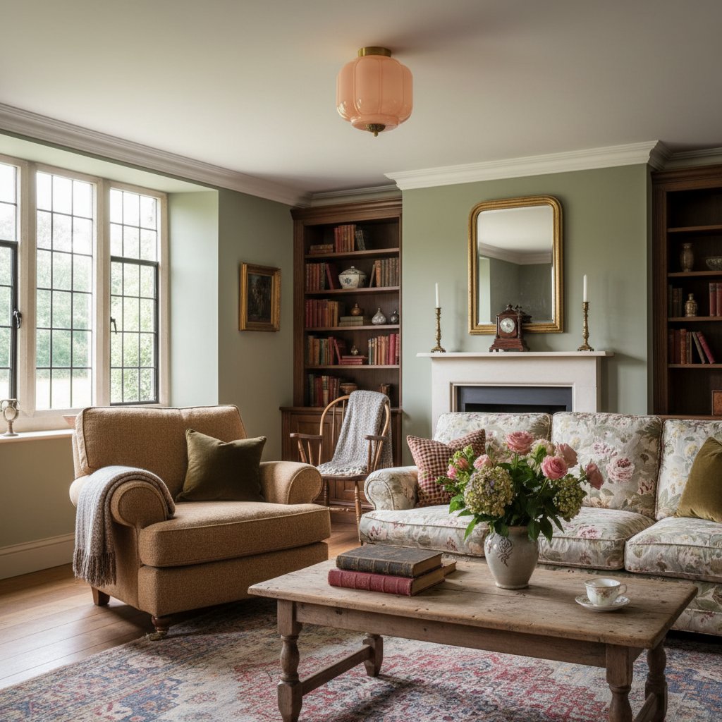 Vintage Eloise Milk Glass Flush Mount Ceiling Light - Vintage Charm Soft Glow