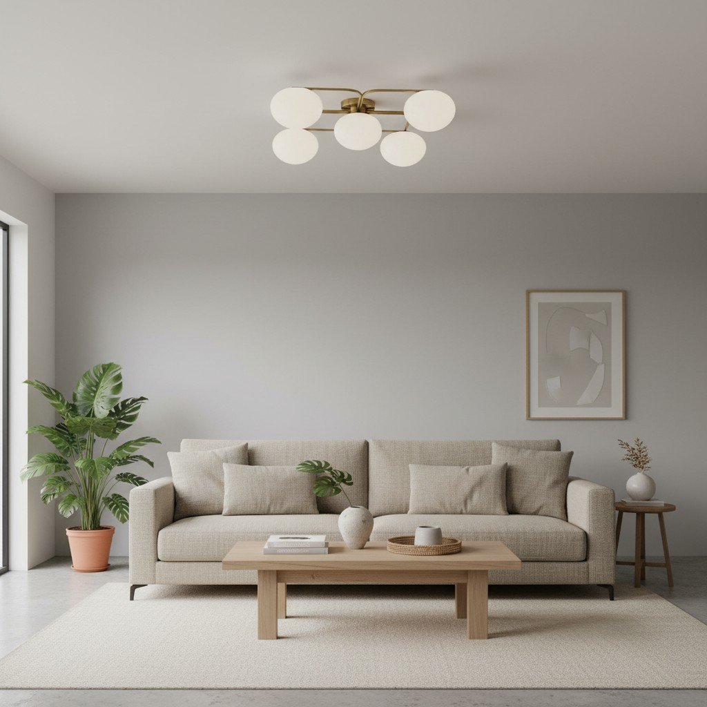 Brimush Modern Multi-Globe Flush Mount Lamp with Soft Diffused Light for Entryway or Living Room