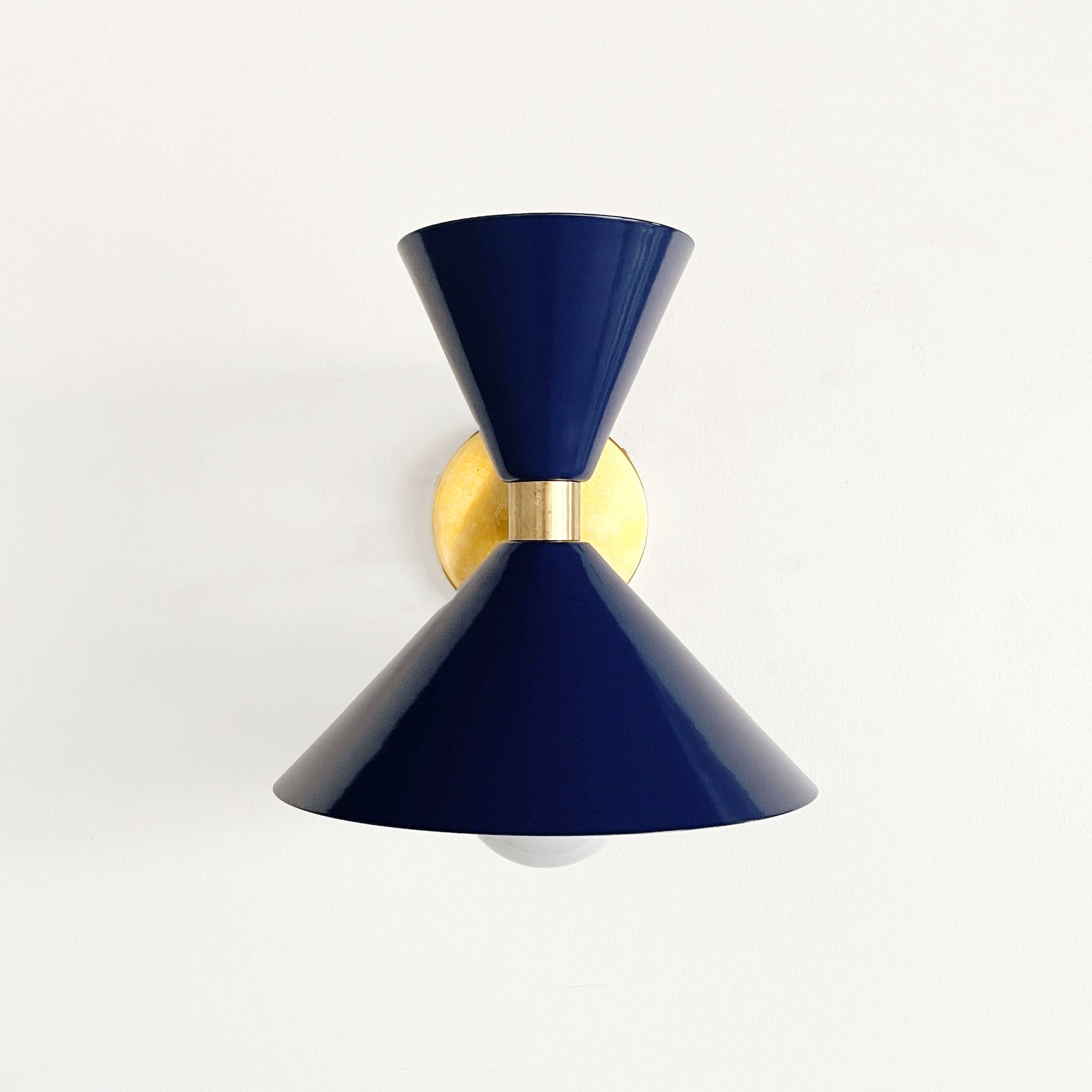 Brass Cone Wall Sconce - Hourglass Lighting for Home Spaces