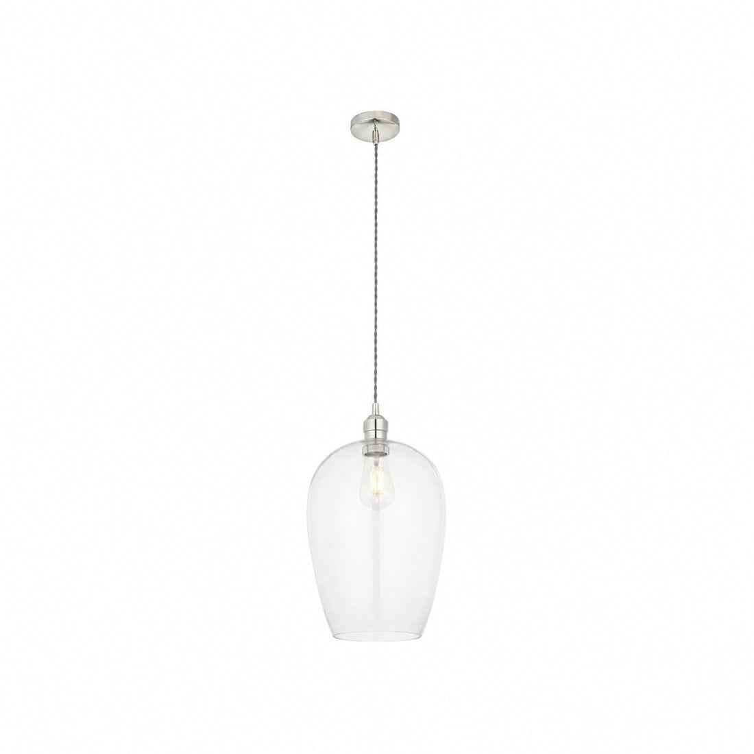 Clarione Height-Adjustable Glass Pendant Light - Classic Art Deco Light