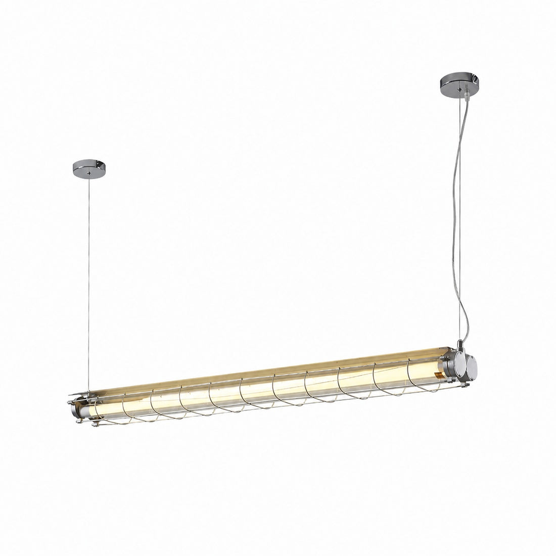 Modern Acrylic Linear LED Chandelier in Black or Silver