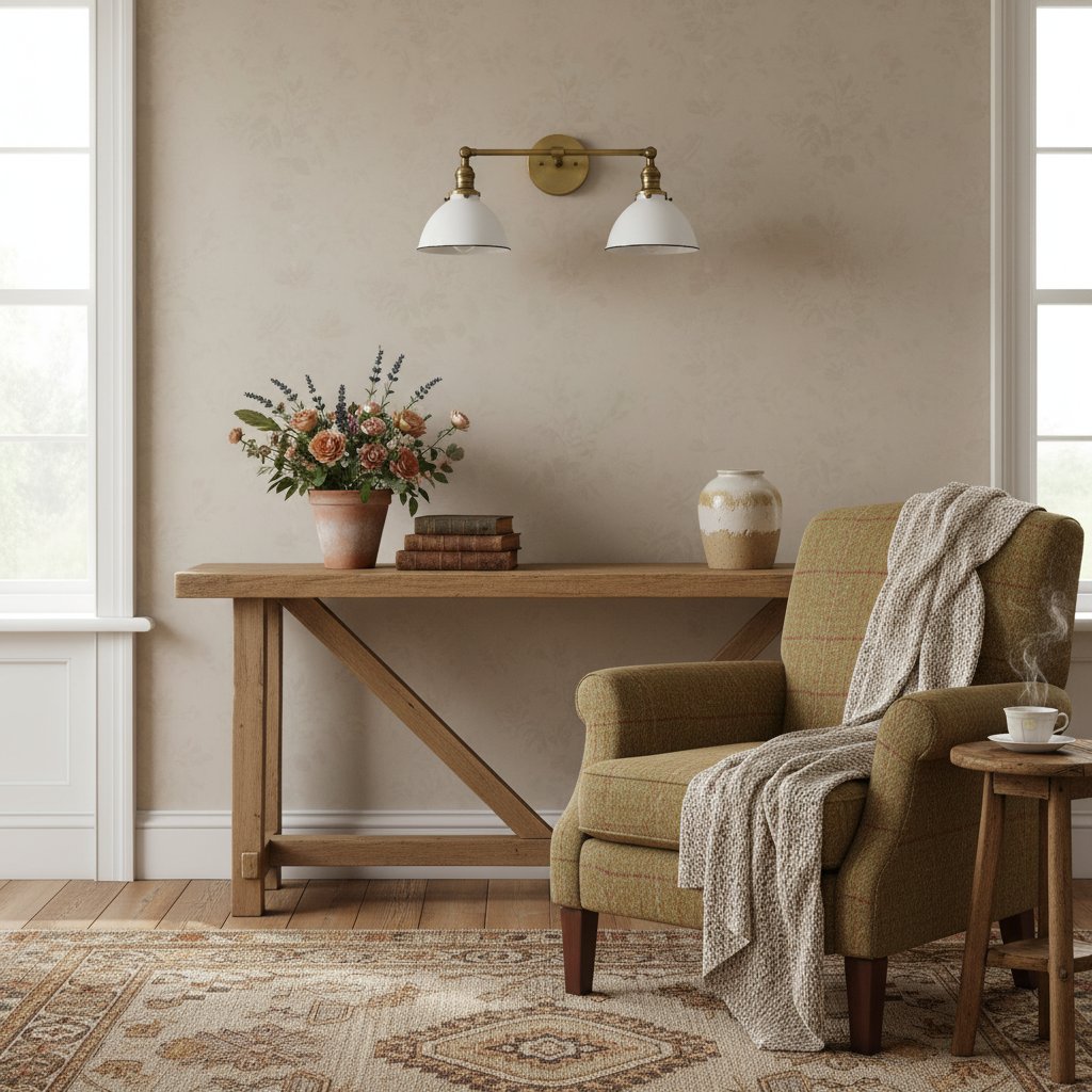 Conique Metal Dual Head Wall Fixture with Classic Shades – Industrial Vanity Lamp