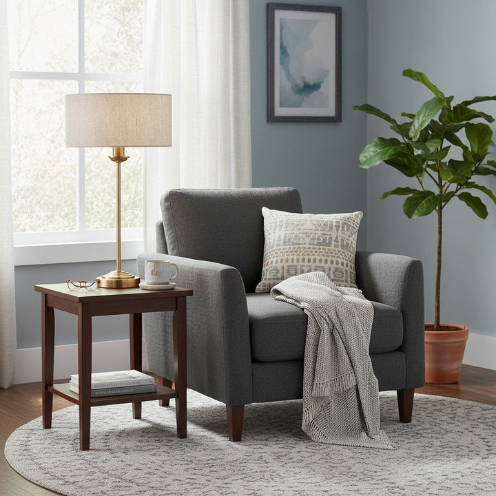 Tela 1‑Light and 3‑Light Table Lamp – Modern Linen & Metal for Bedside or Living Room